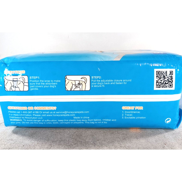 All-Absorb A26 Male Dog Wrap 50 Count Small - Picture 3 of 3